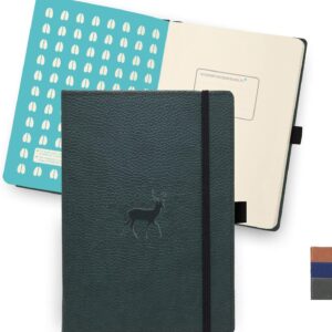 Dingbats* - Wildlife Plain Extra Large A4 Notebook - PU Leather Hardcover Journal for Work, Writing - Pocket, Elastic Closure, Pen Holder, Bookmark